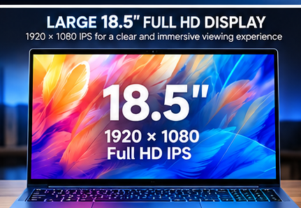 18.5-inch laptop Full HD IPS display feature image