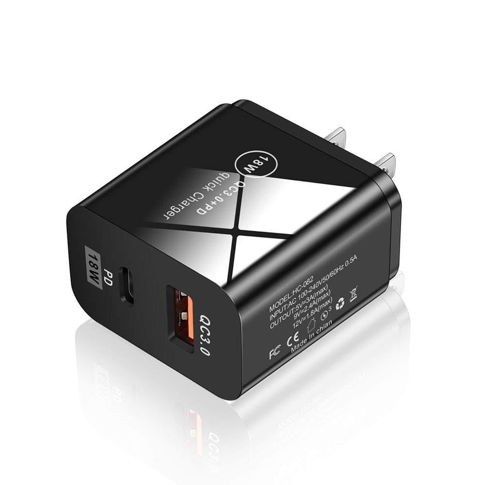 18W QC3.0 + PD Fast Charger | USB-A & USB-C