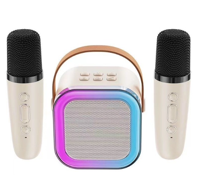 K12 Portable Bluetooth Karaoke Speaker with Wireless Microphone(s) & LED Lights product photo