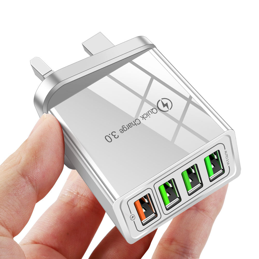 4-Port USB Fast Charger | Multi-Device Charging