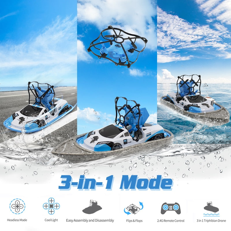 RC Boat Flying Air Boat Radio-Controlled Machine on the Control Panel Birthday Christmas Gifts Remote Control Toys for Kids eprolo