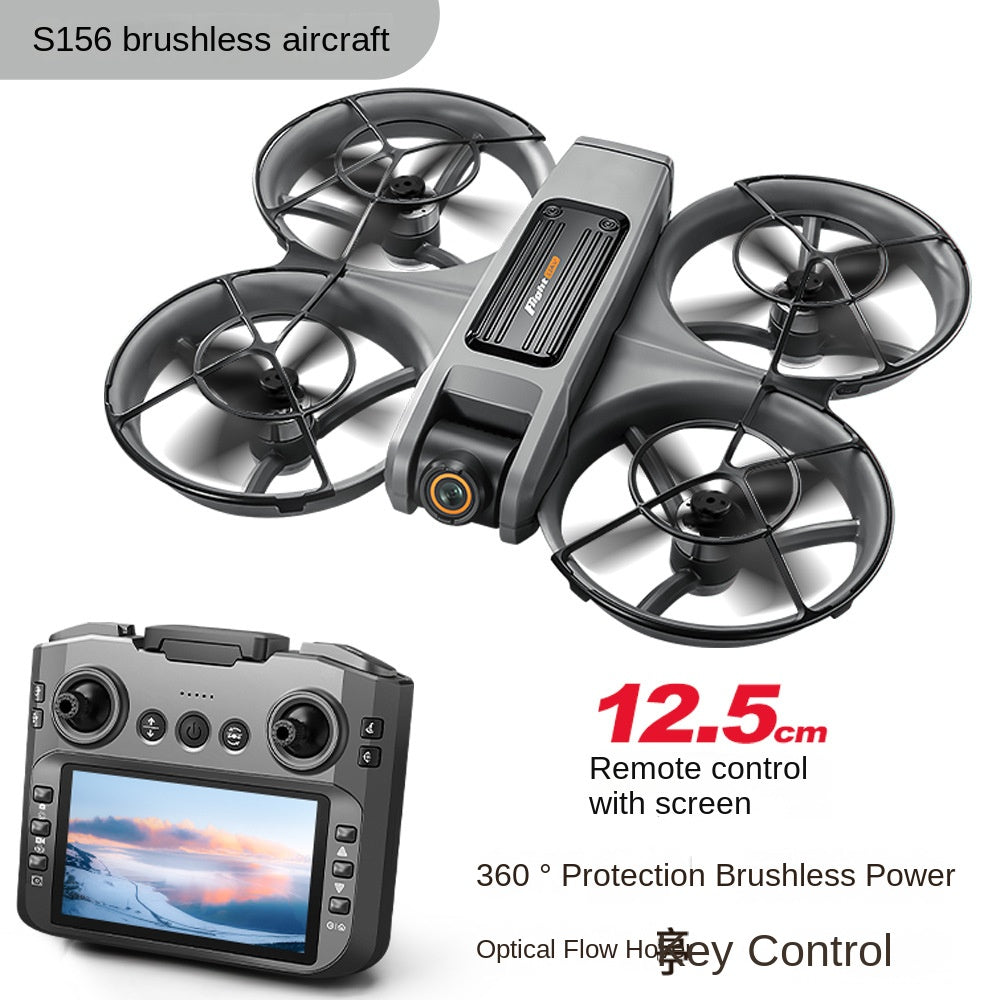 S156 Brushless RC Drone with Screen FPV Racing Drone, HD Camera, 4-Axis UAV with Optical Flow Positioning eprolo