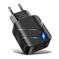 Dual USB QC3.0 Fast Charger | 2-Port Wall Adapter product photo