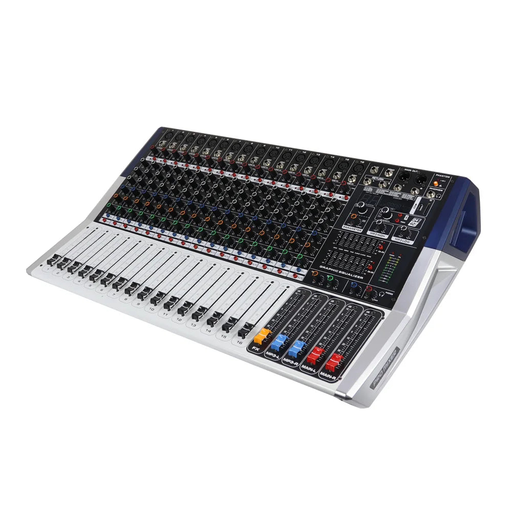 16-Channel 350W Audio Mixer Amplifier with DSP Effects
