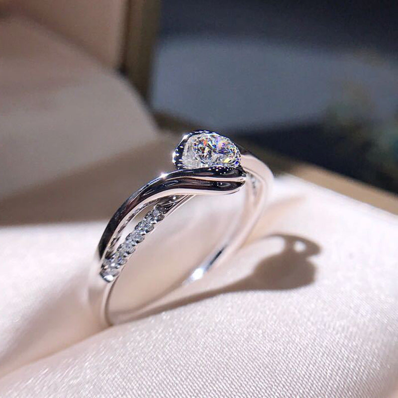 Creative Twisted Arm Eight Heart Eight Arrow Zircon Ring for Women's Engagement Ring eprolo