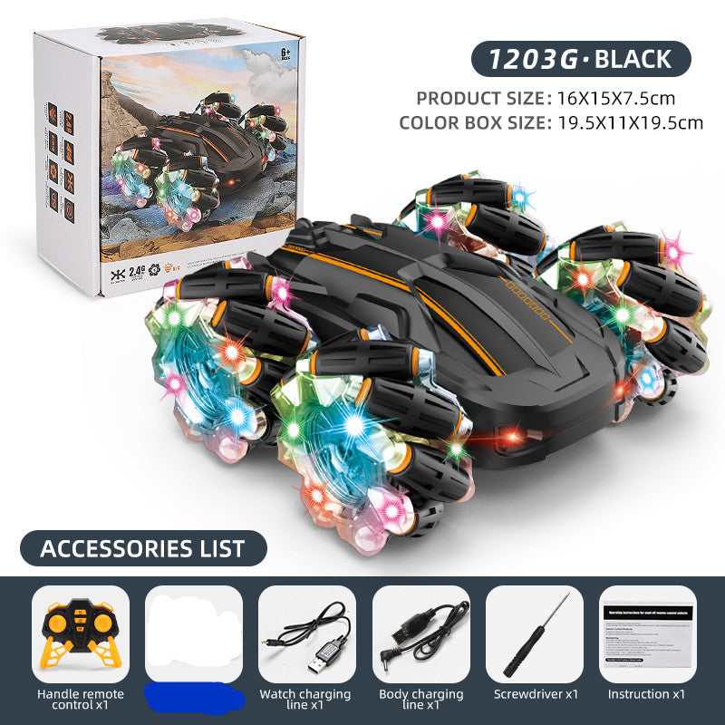Drift Racing Remote Control Double-Sided Stunt Rampage Light Charging High-Speed Off-Road Vehicles Children's Toys eprolo
