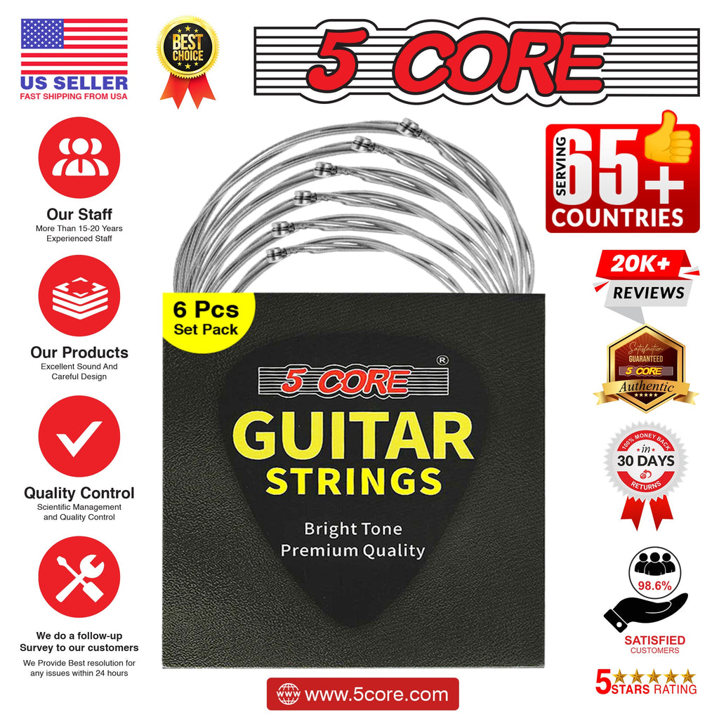 5 Core Electric Guitar Strings for 6 String Guitars Nickel Plated