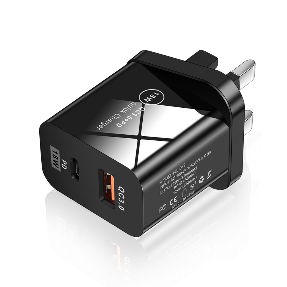 18W QC3.0 + PD Fast Charger | USB-A & USB-C