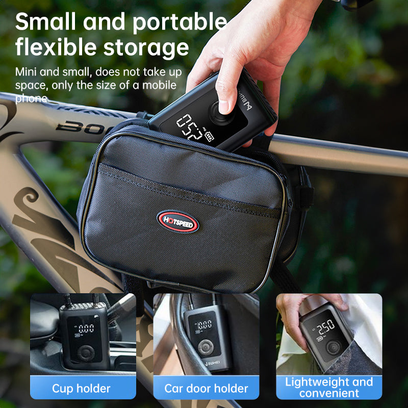 150PSI Rechargeable Electric Tire Pump with Light & LCD: for cars, bikes eprolo