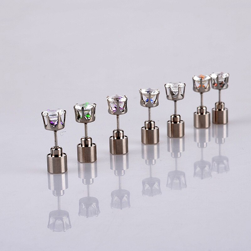 Fashion LED Earring Light Up Bright Earrings Glowing Ear Stud For DJ Dance Party Bar Girl Women Earring 1 Pair eprolo
