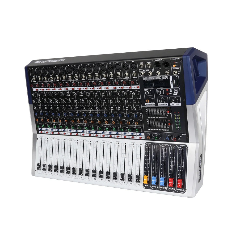 16-Channel 350W Audio Mixer Amplifier with DSP Effects