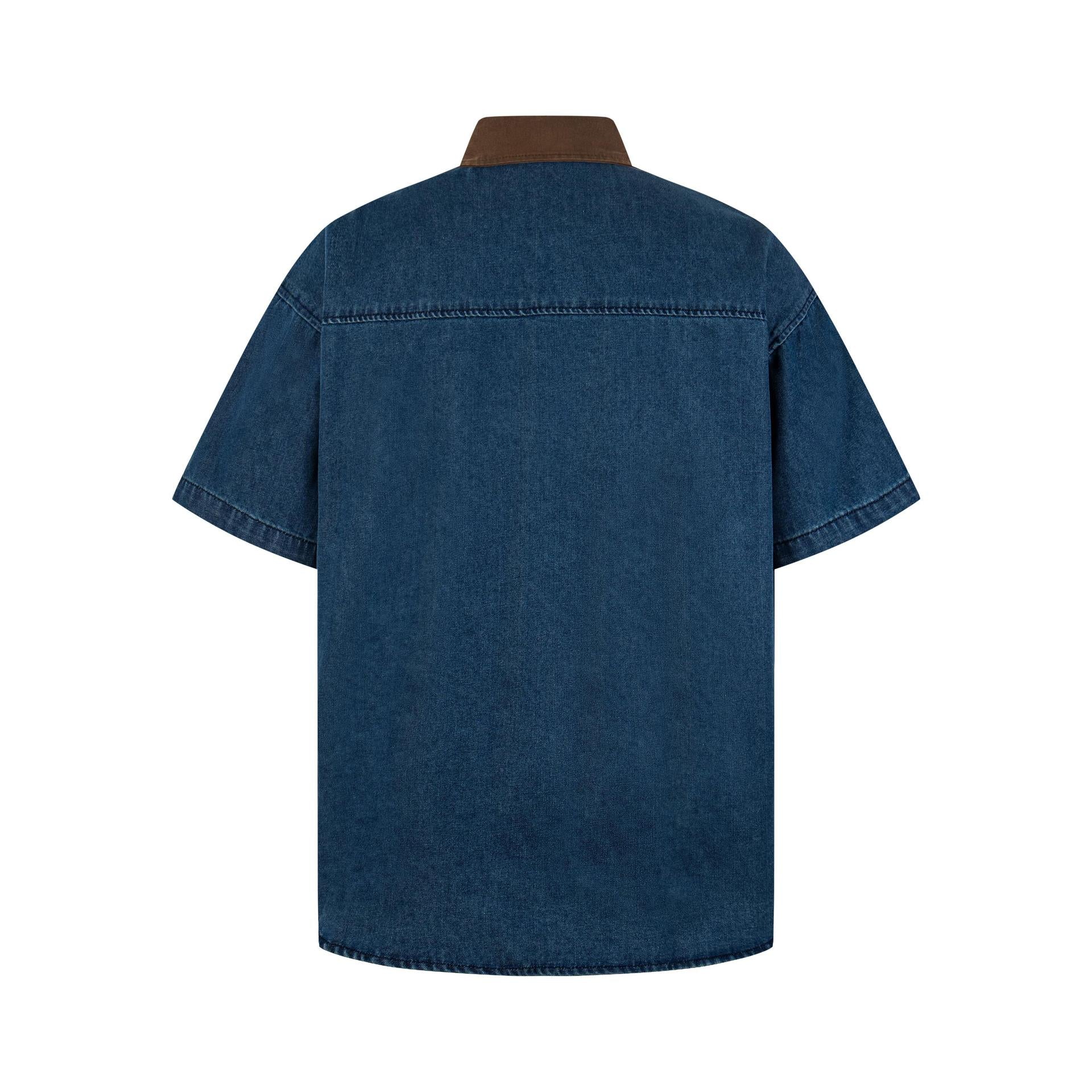 Cloth Embroidered Music Cat Cowboy Shirt