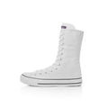 Canvas Shoes with Front Lace-Up and Side Zipper, Women's Sneakers eprolo