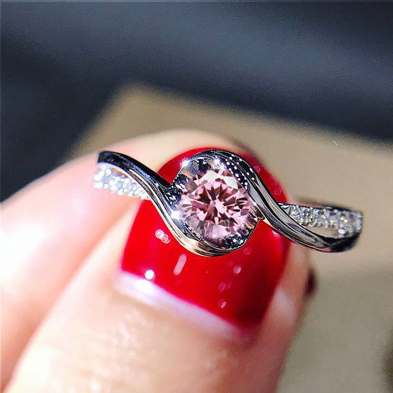 Creative Twisted Arm Eight Heart Eight Arrow Zircon Ring for Women's Engagement Ring eprolo