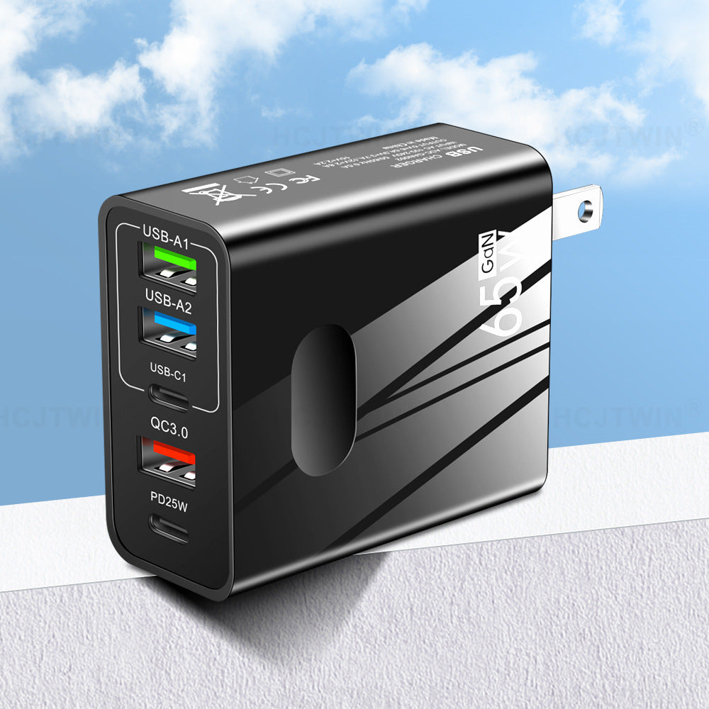65W Multi-Port USB-C & USB Fast Charger