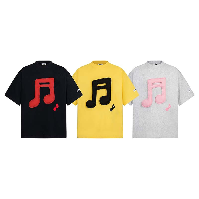 Fun Doll Music Note Short Sleeve T-shirt