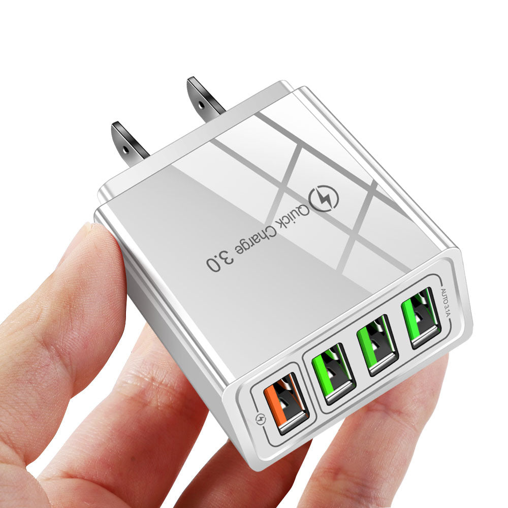 4-Port USB Fast Charger | Multi-Device Charging