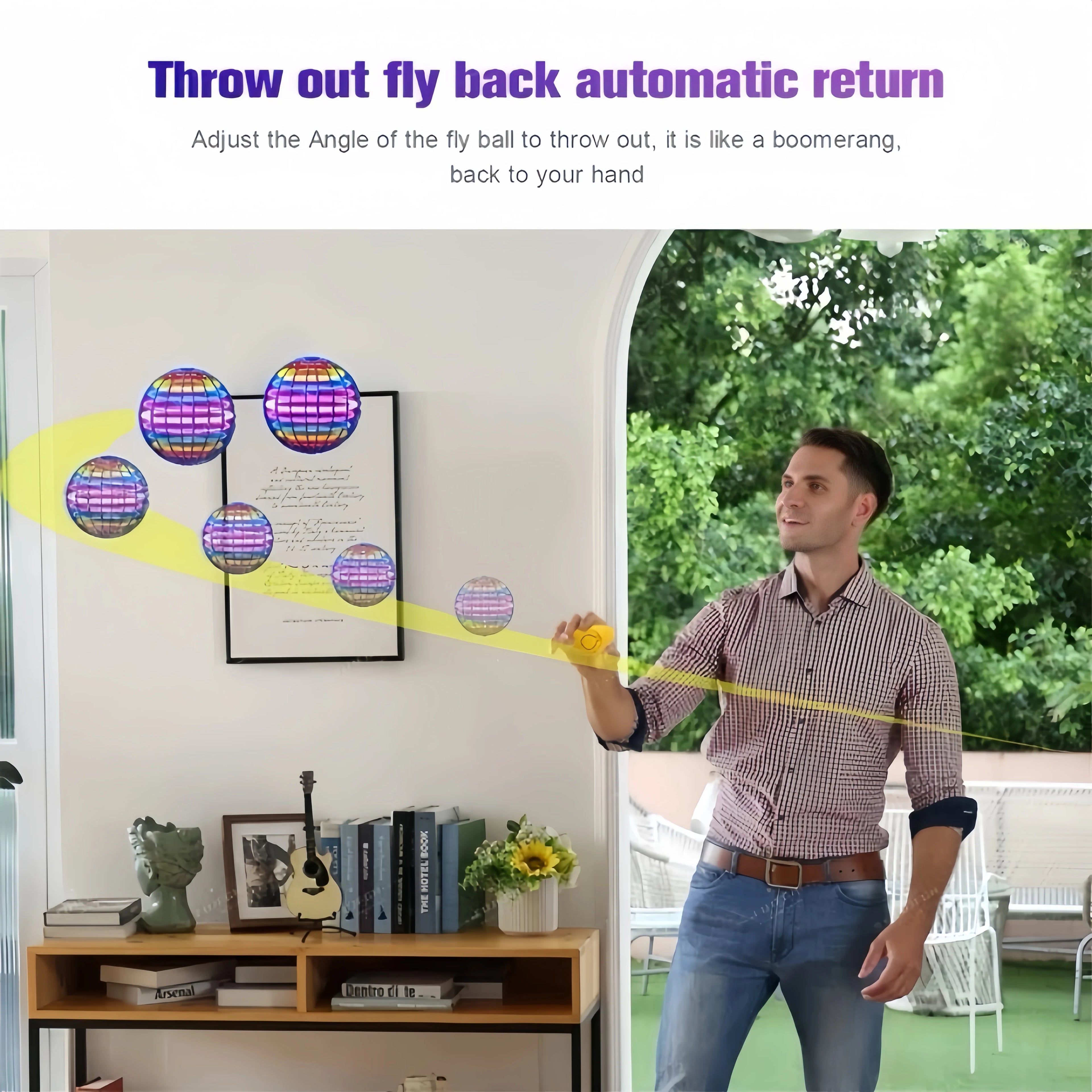 Flying Ball Boomerang Flyorb Magic With LED Lights Drone Hover Ball Fly Nova Orb Flying Spinner Fidget Toys Children Gift eprolo