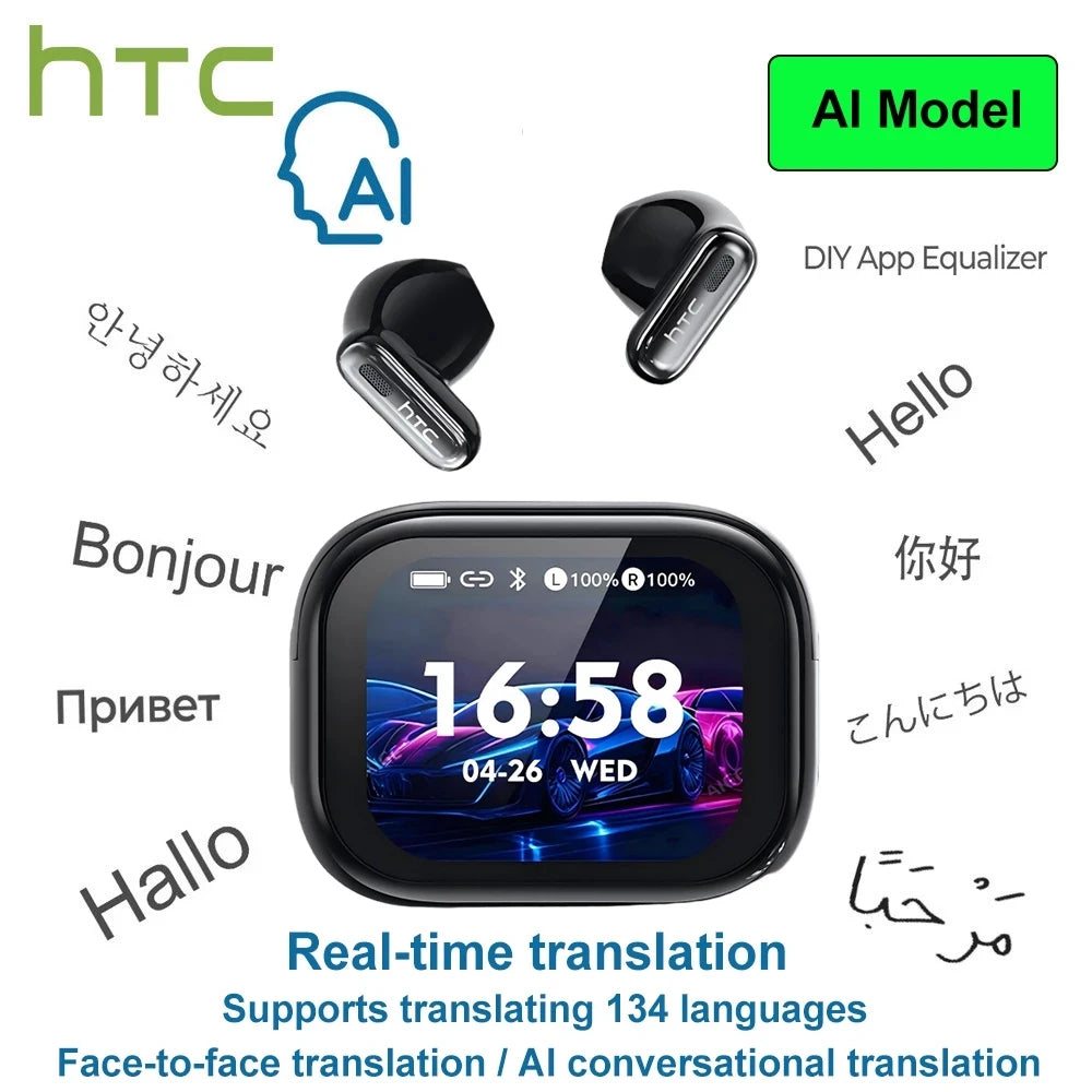 HTC NE68 Wireless Bluetooth Headphones with AI Translation