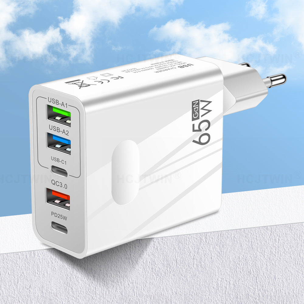 65W Multi-Port USB-C & USB Fast Charger