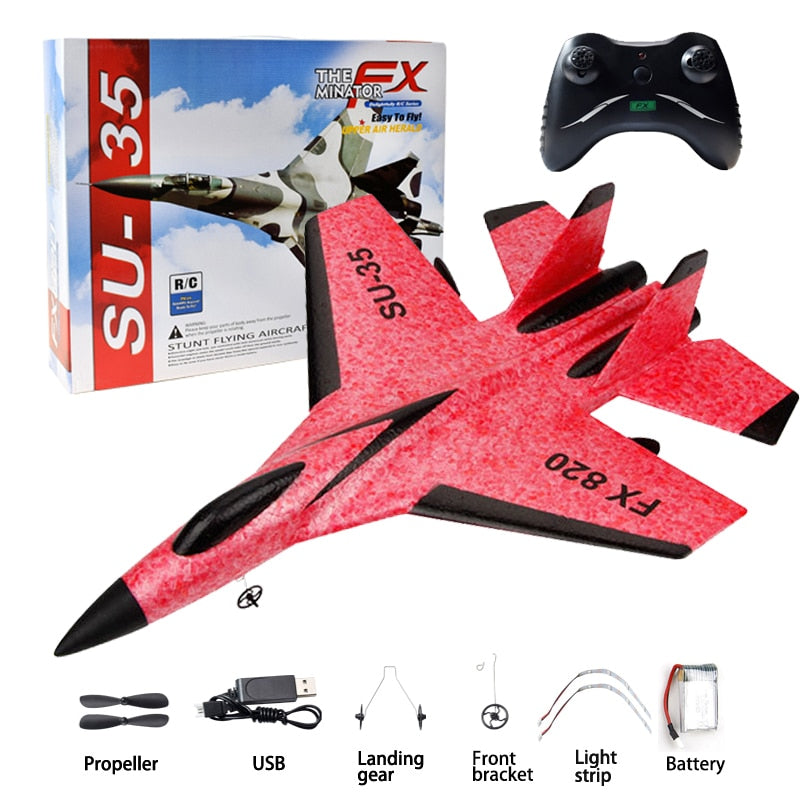 RC Foam Aircraft SU-35 Plane 2.4G Radio Control Glider Remote Control Fighter Plane Glider Airplane Foam Boys Toys for Children eprolo