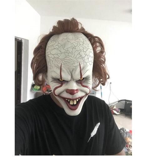 Stephen  Horror Clown Joker Mask Clown Mask Halloween Cosplay Costume Props
