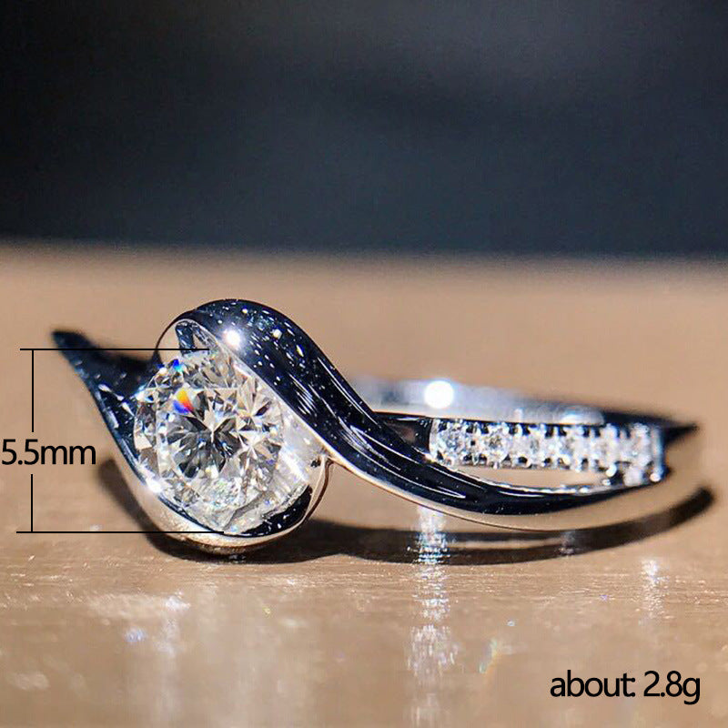 Creative Twisted Arm Eight Heart Eight Arrow Zircon Ring for Women's Engagement Ring eprolo