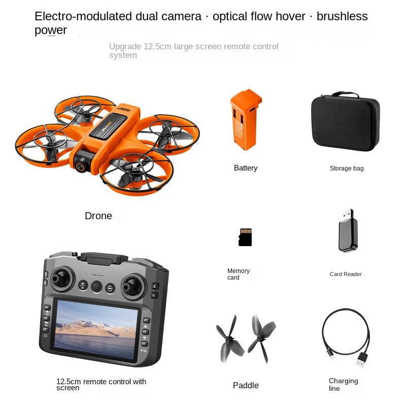 S156 Brushless RC Drone with Screen FPV Racing Drone, HD Camera, 4-Axis UAV with Optical Flow Positioning eprolo