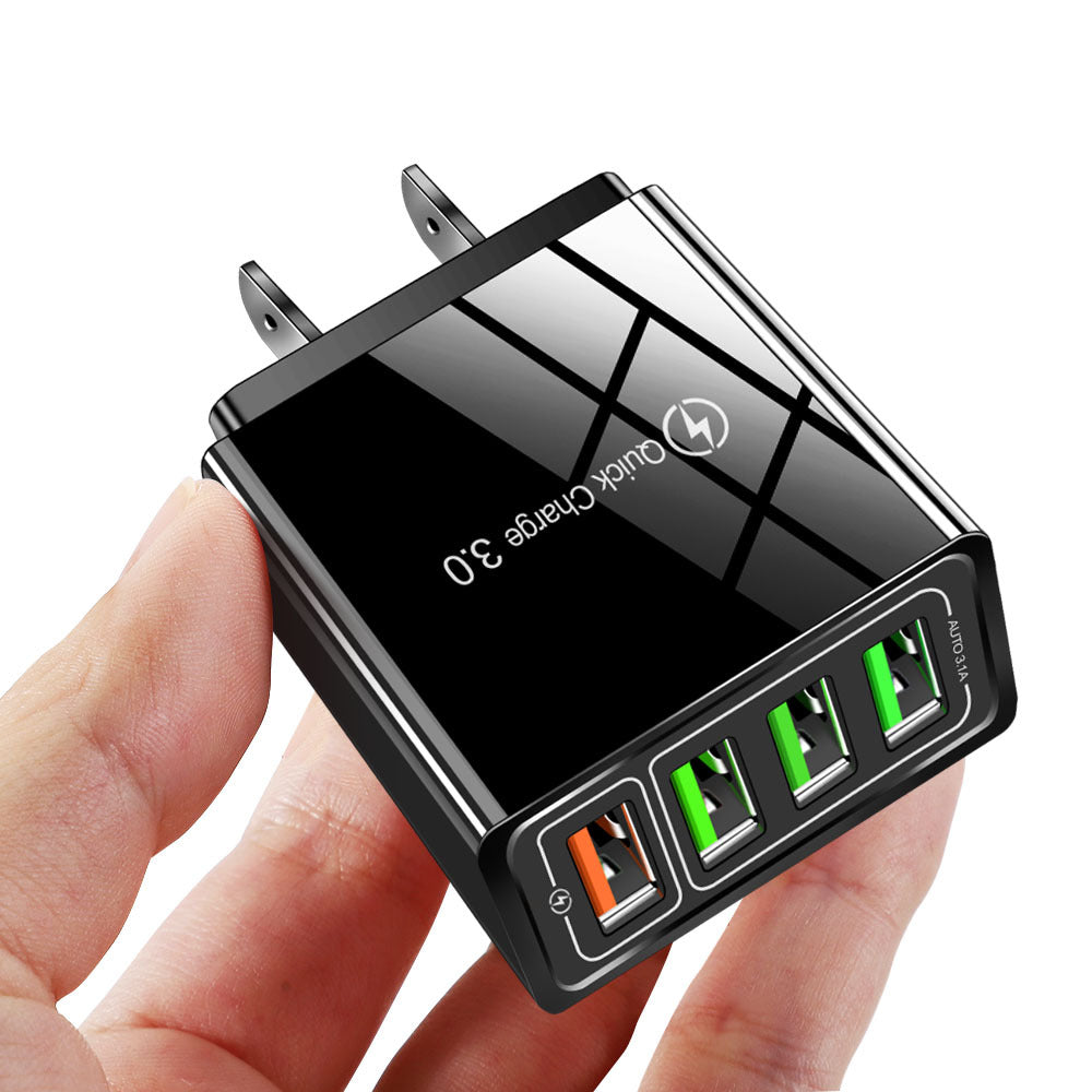 4-Port USB Fast Charger | Multi-Device Charging