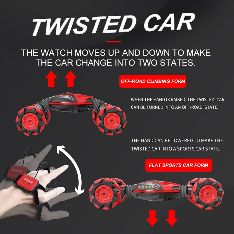 Remote Control Car Stunt Cars Toys for Boys Gesture Induction Twist Cars Machine on the Radio Electric Carros Drift RC Car eprolo