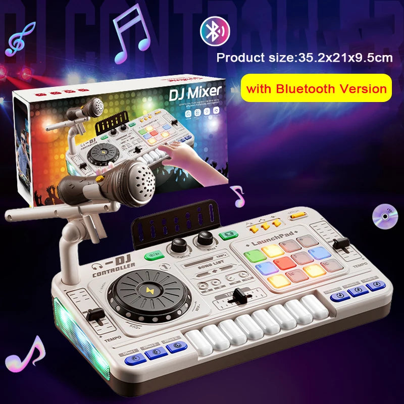Kids DJ Mixer Toy with Sound Effects and Optional Bluetooth