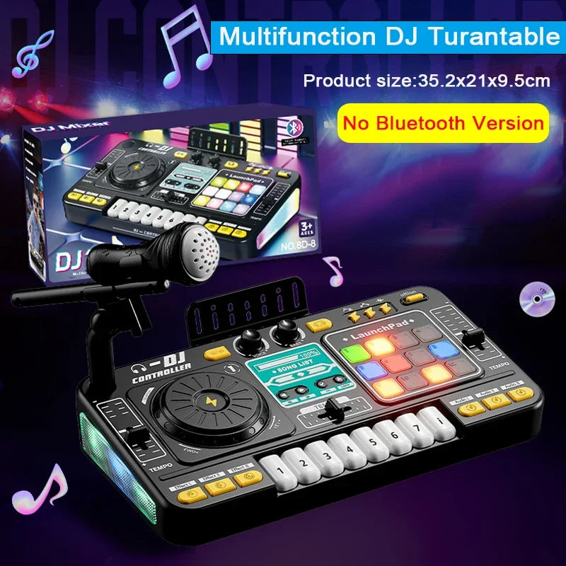 Kids DJ Mixer Toy with Sound Effects and Optional Bluetooth