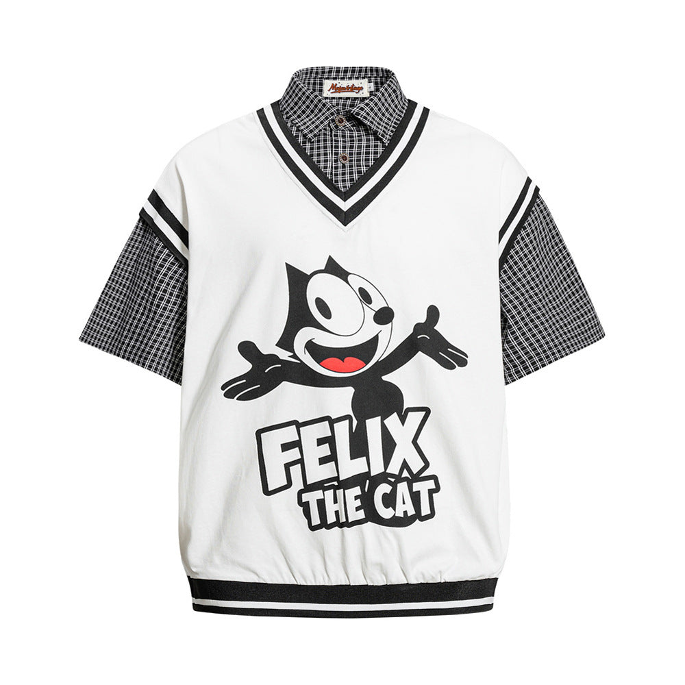 Fake two polo shirts