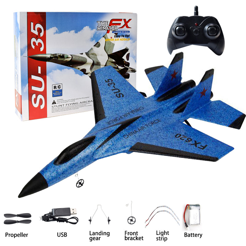 RC Foam Aircraft SU-35 Plane 2.4G Radio Control Glider Remote Control Fighter Plane Glider Airplane Foam Boys Toys for Children eprolo