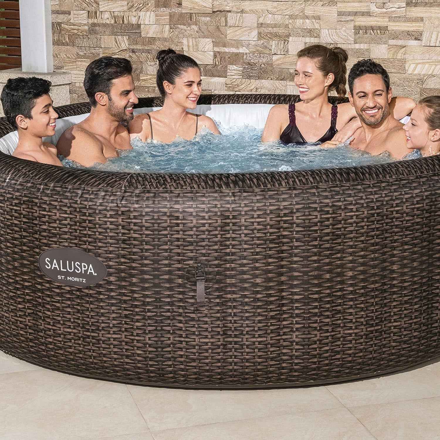 Inflatable Hot Tub 7 Person 180 Jets