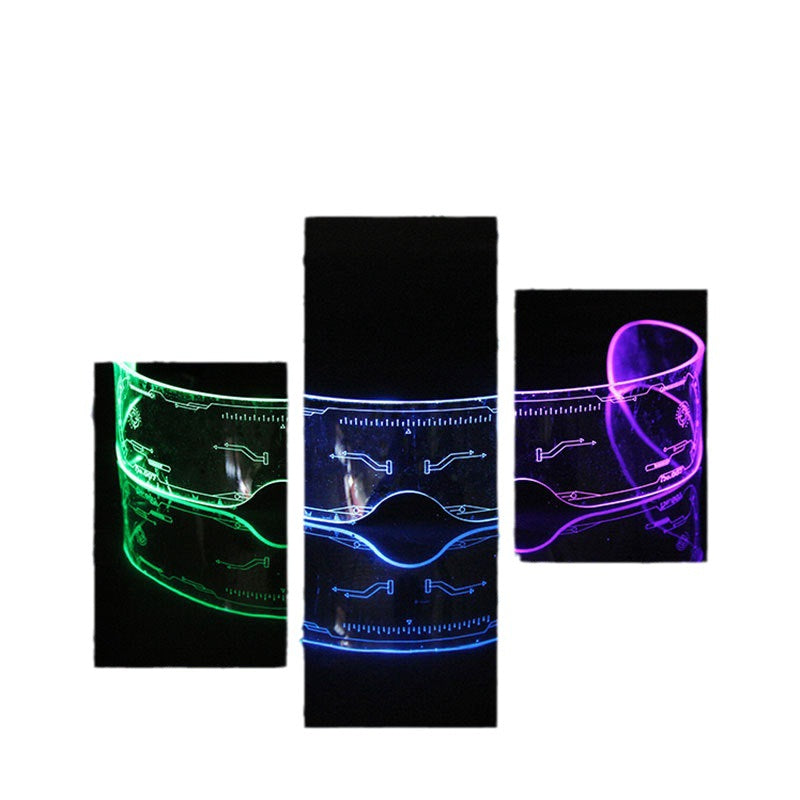 Charge  LED Luminous Glasses EL Flashing Neon Bar Party LED Glasses Light Up Glasses Rave Costume Party Decor DJ Sunglasses Party Decor