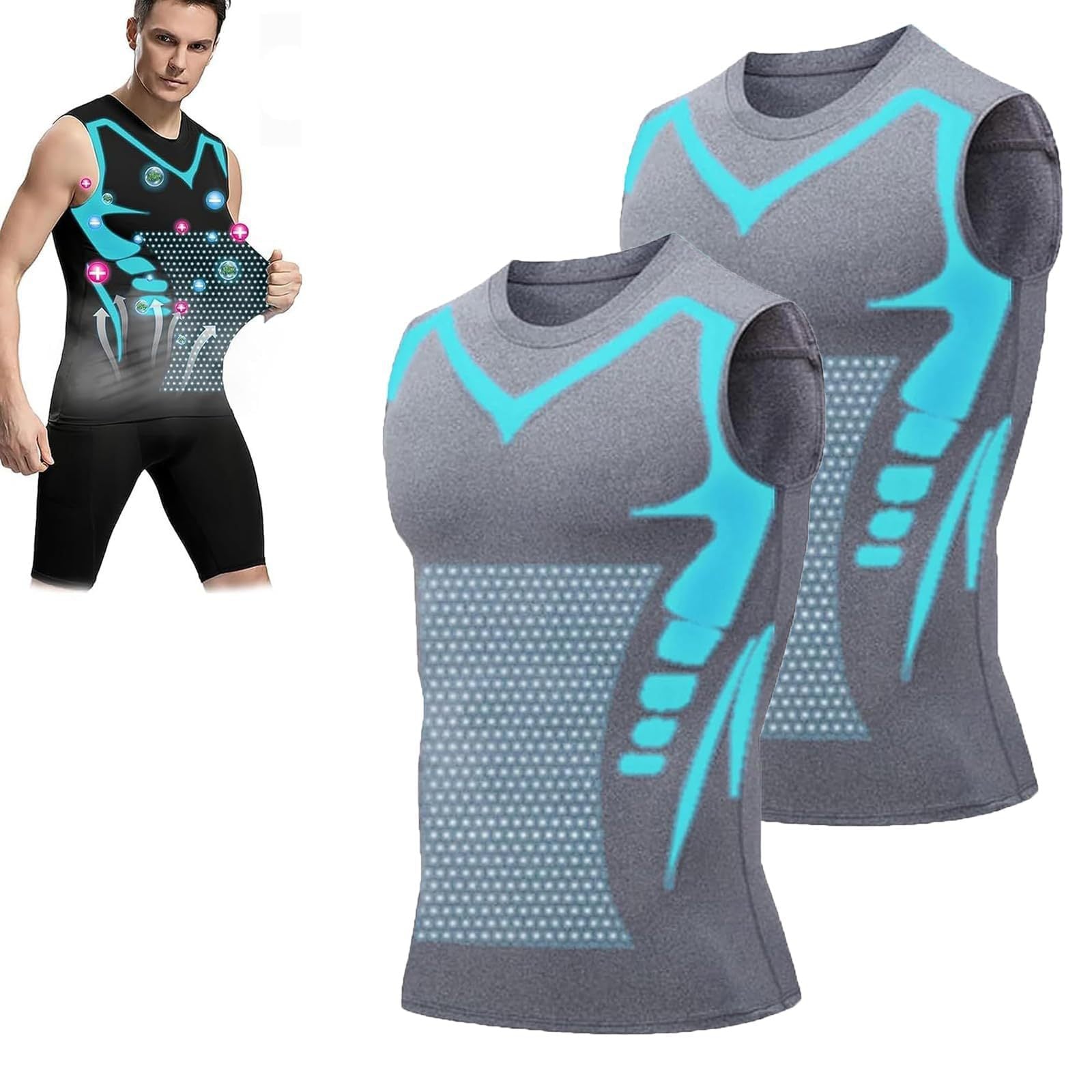 Quick-dry Men's Sports Fitted Short Sleeve Highly Elastic Breathable Moisture-wicking Fitness Training Vest eprolo