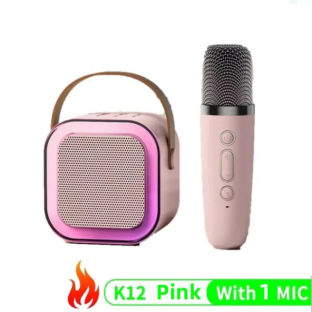 K12 Portable Bluetooth Karaoke Speaker with Wireless Microphone(s) & LED Lights product photo