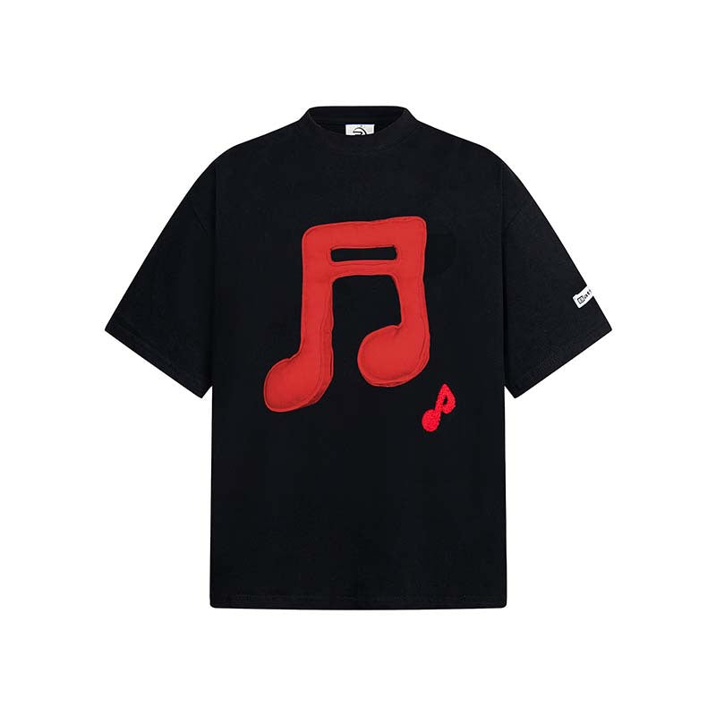 Fun Doll Music Note Short Sleeve T-shirt