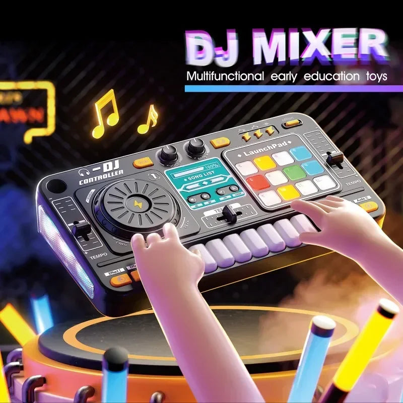 Kids DJ Mixer Toy with Sound Effects and Optional Bluetooth
