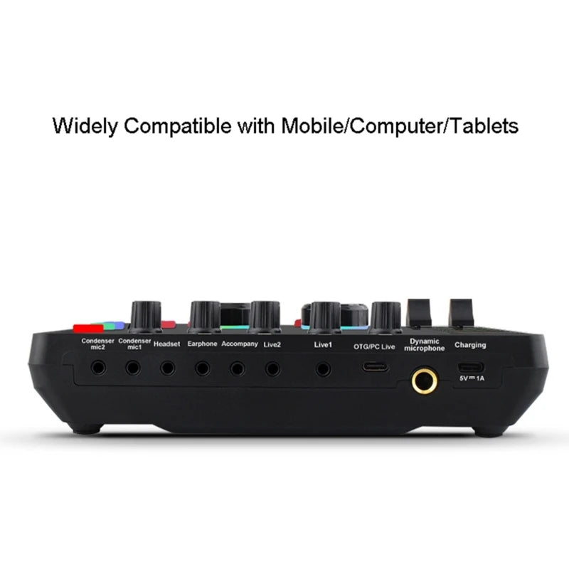 F999 Podcast Audio Mixer & Live Sound Card for Streaming, Recording and Karaoke product photo