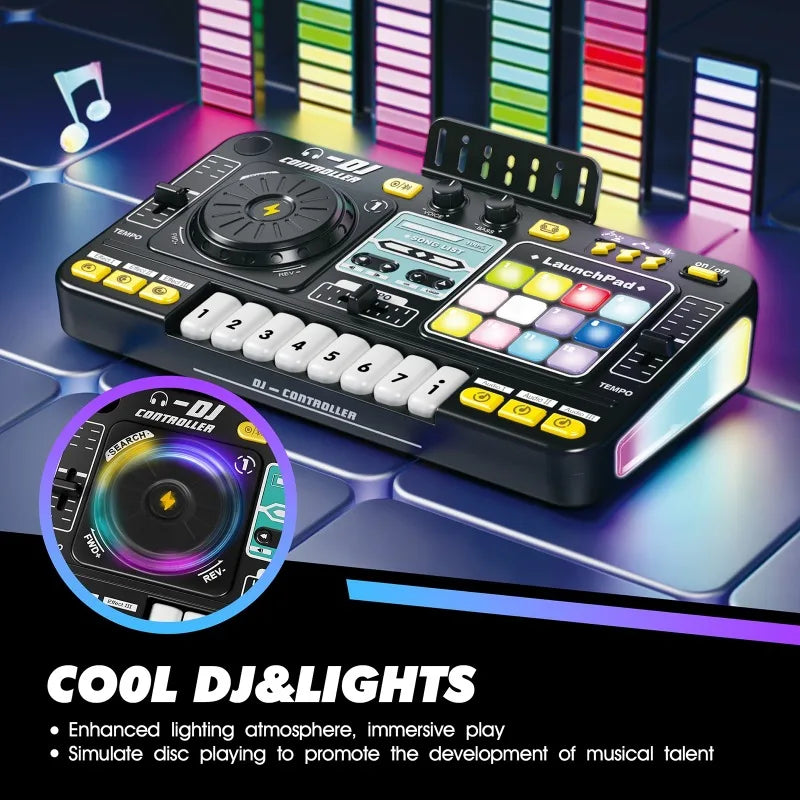 Kids DJ Mixer Toy with Sound Effects and Optional Bluetooth