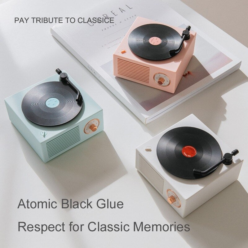 B10 Atomic Bluetooth Speakers Retro Vinyl Player Desktop Wireless Creative Multifunction Mini Stereo Speakers eprolo