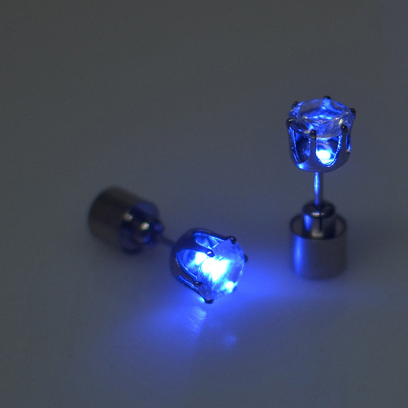 Fashion LED Earring Light Up Bright Earrings Glowing Ear Stud For DJ Dance Party Bar Girl Women Earring 1 Pair eprolo