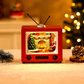 Christmas gifts will spin with music, resin TV, desktop ornaments, Christmas decorations product photo