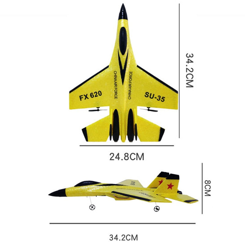 RC Foam Aircraft SU-35 Plane 2.4G Radio Control Glider Remote Control Fighter Plane Glider Airplane Foam Boys Toys for Children eprolo