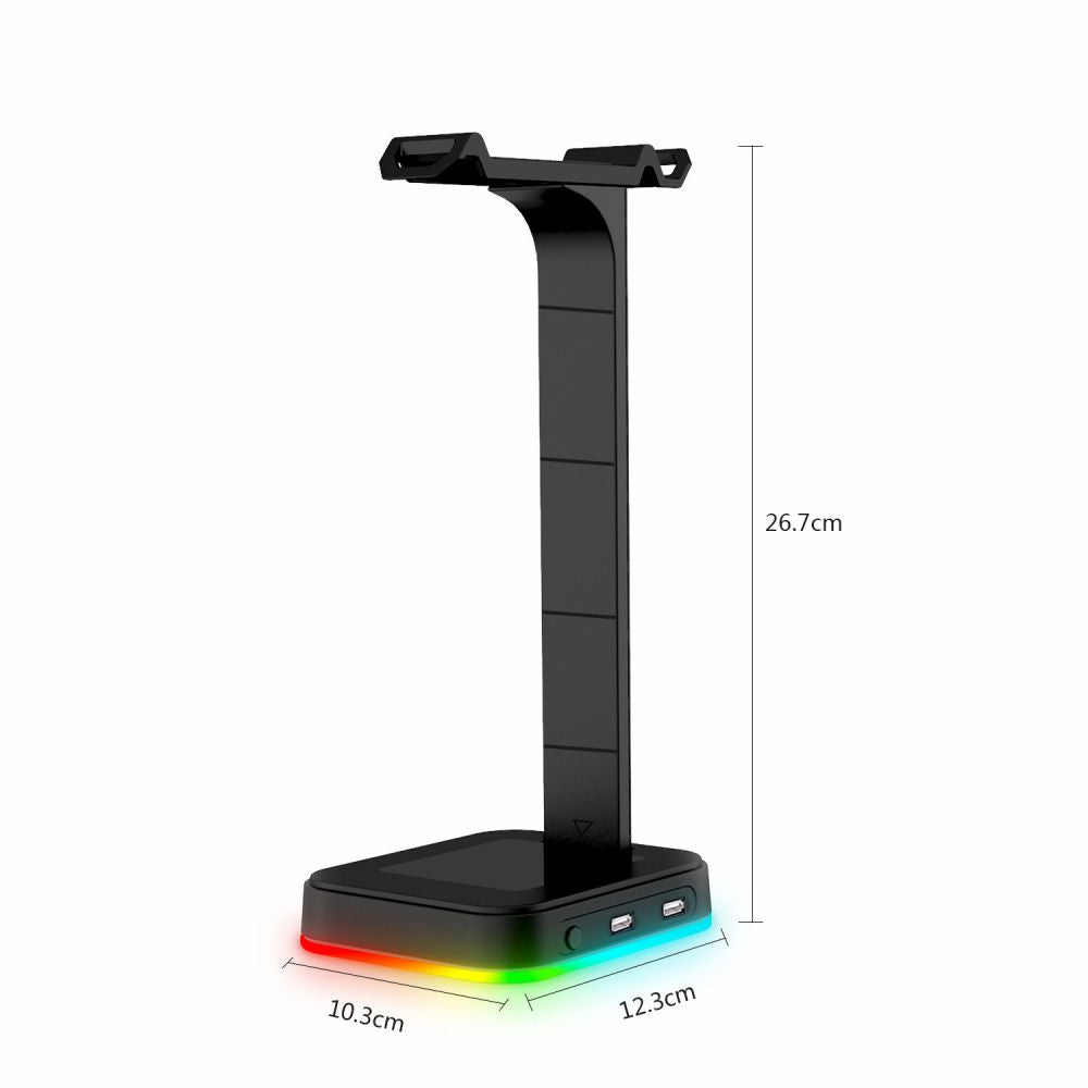 RGB headphone stand made with aluminum alloy and silicone