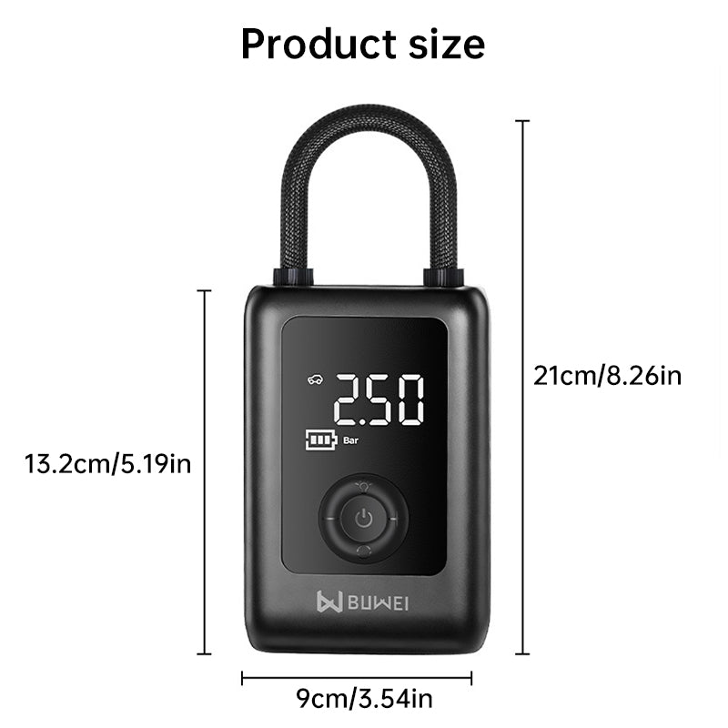 150PSI Rechargeable Electric Tire Pump with Light & LCD: for cars, bikes eprolo