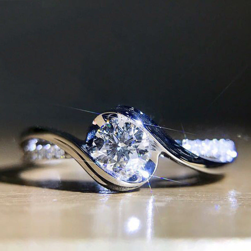 Creative Twisted Arm Eight Heart Eight Arrow Zircon Ring for Women's Engagement Ring eprolo