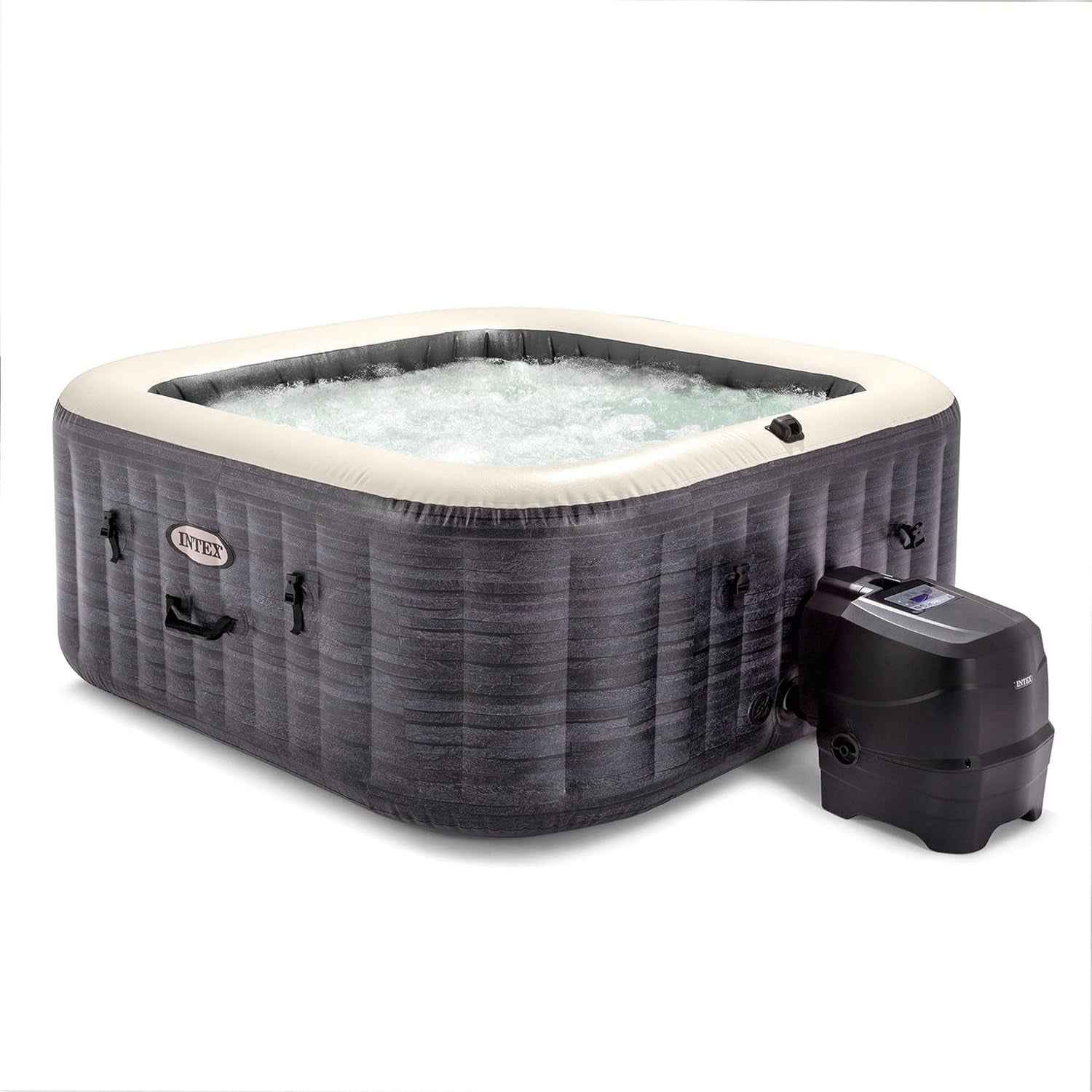 Purespa Plus Greystone 4-Person Inflatable Hot Tub with Jets